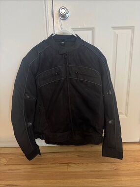Men's Black Breathable Mesh Performance Riding Jacket